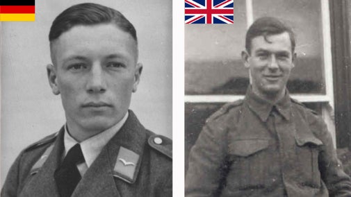 Headshots of Sir James Colyer-Fergusson and Otto Ortner in army uniform